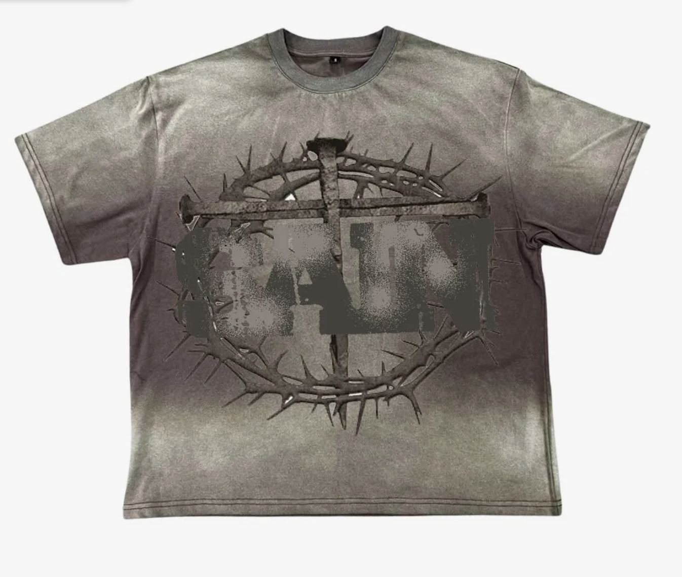 Saint Vanity Grey Cross Tee
