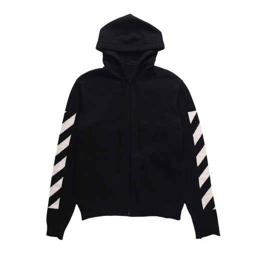 Off-White Diag Arrow Zip Hoodie Black