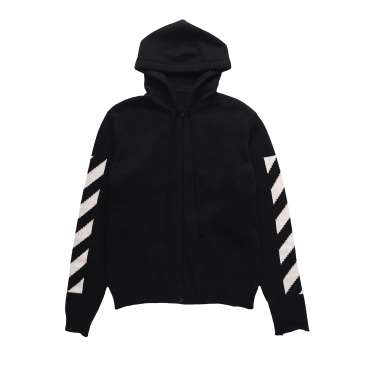 Off-White Diag Arrow Zip Hoodie Black