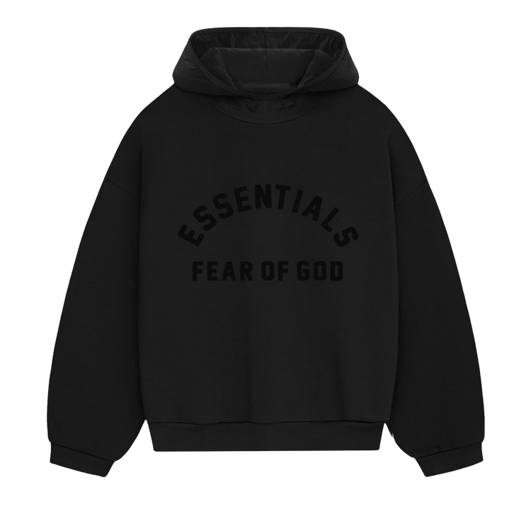 Fear of God Essentials Nylon Fleece Hoodie 'Jet Black'