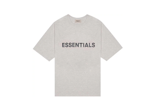 Fear of God Essentials Boxy T-Shirt Applique Logo FW20 Heather Oatmeal