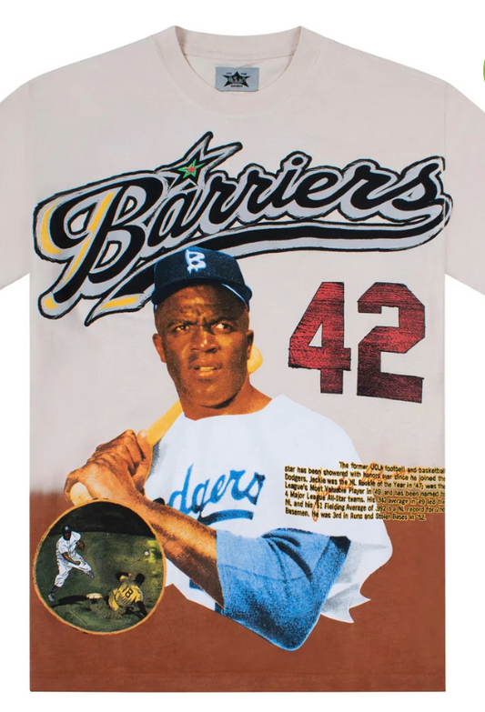 Barriers Jackie Robinson T-Shirt Brown