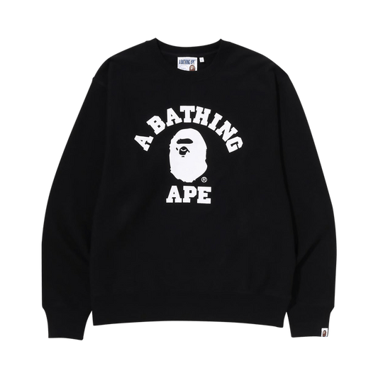 BAPE College Relaxed Fit Crewneck 'Black'