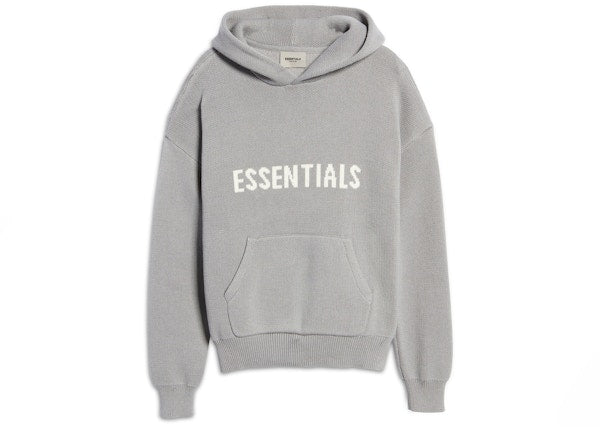 Fear of God Essentials Knit Pullover Hoodie (SS21) Cement/Pebble