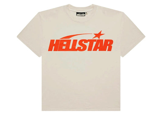 Hellstar Classic T-shirt (Gel Print) White/Orange