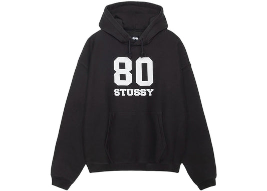 Stussy 80 Relaxed Hoodie Washed Black