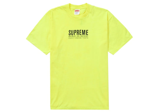 Supreme Paris Tee Fluorescent Yellow