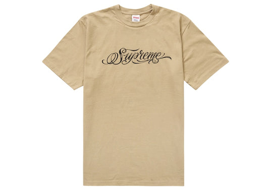 Supreme Script Tee Khaki