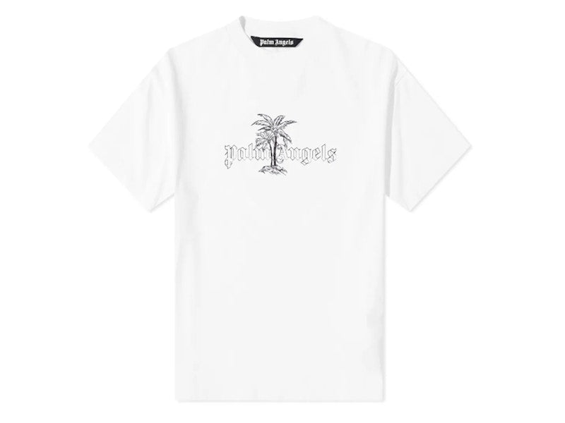 Palm Angels Sunset Palm Logo T-shirt White/Black