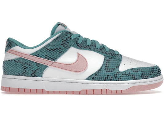 Nike Dunk Low Snakeskin Washed Teal Bleached Coral