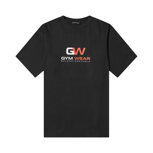 Balenciaga Gym Wear Logo Tee 'Black'