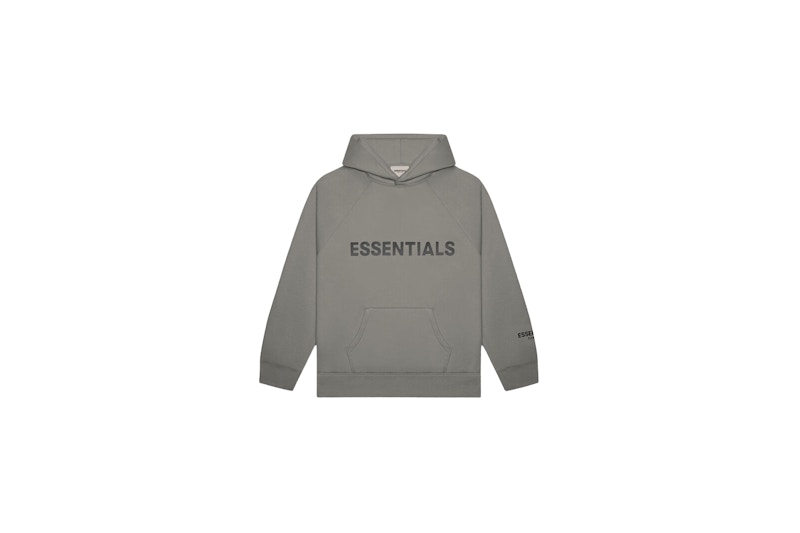 Fear of God Essentials 3D Silicon Applique Pullover Hoodie Gray Flannel/Charcoal