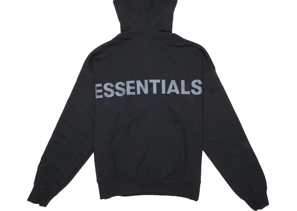 Fear of God Essentials 3M logo Pullover Hoodie Black/Black