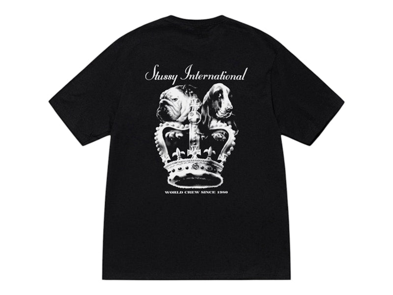 Stussy Dog Crown Tee Black